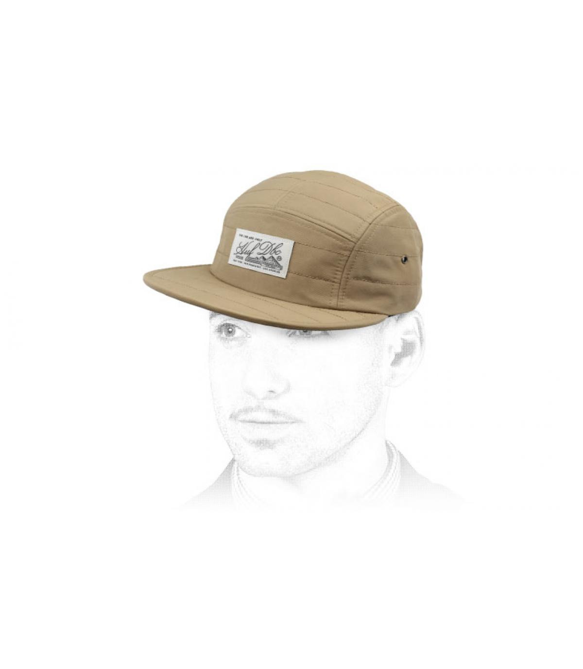 Cap Huf 5 panel beige Tundra Volley 5 Panel tobacco